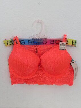 (#135) BCBGENERATION 2 PIECE PUSH Up Bra n THONG SET 36C/L